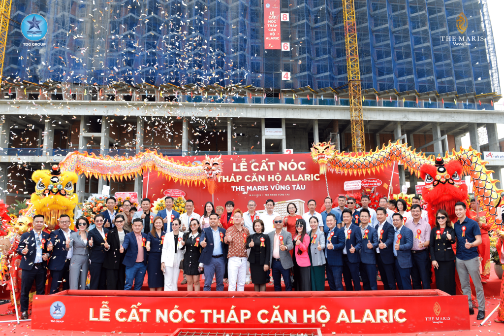 Lễ cất nóc tháp căn hộ Alaric ngày 15/2/2025.