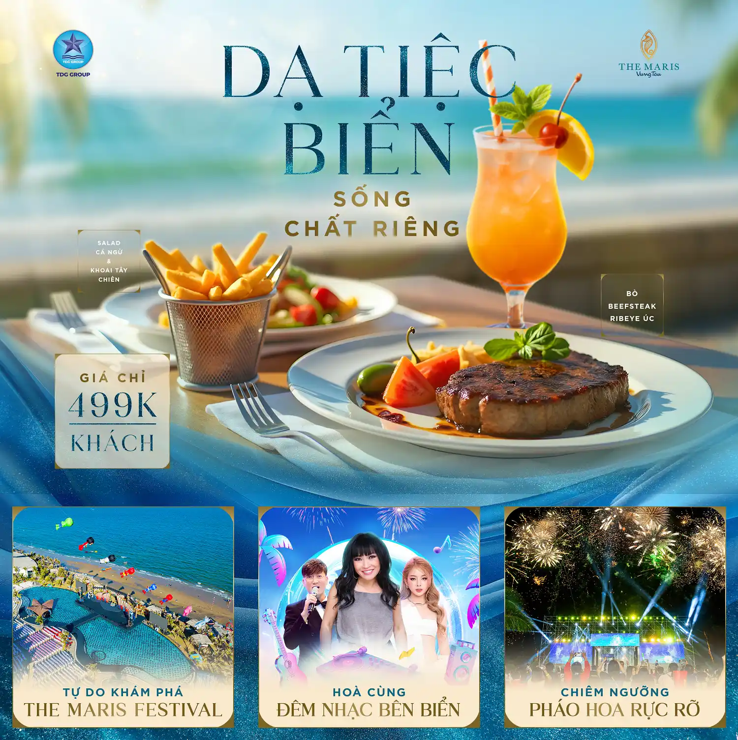 Dạ tiệc biển sống chất riêng tại The Maris Vũng tàu