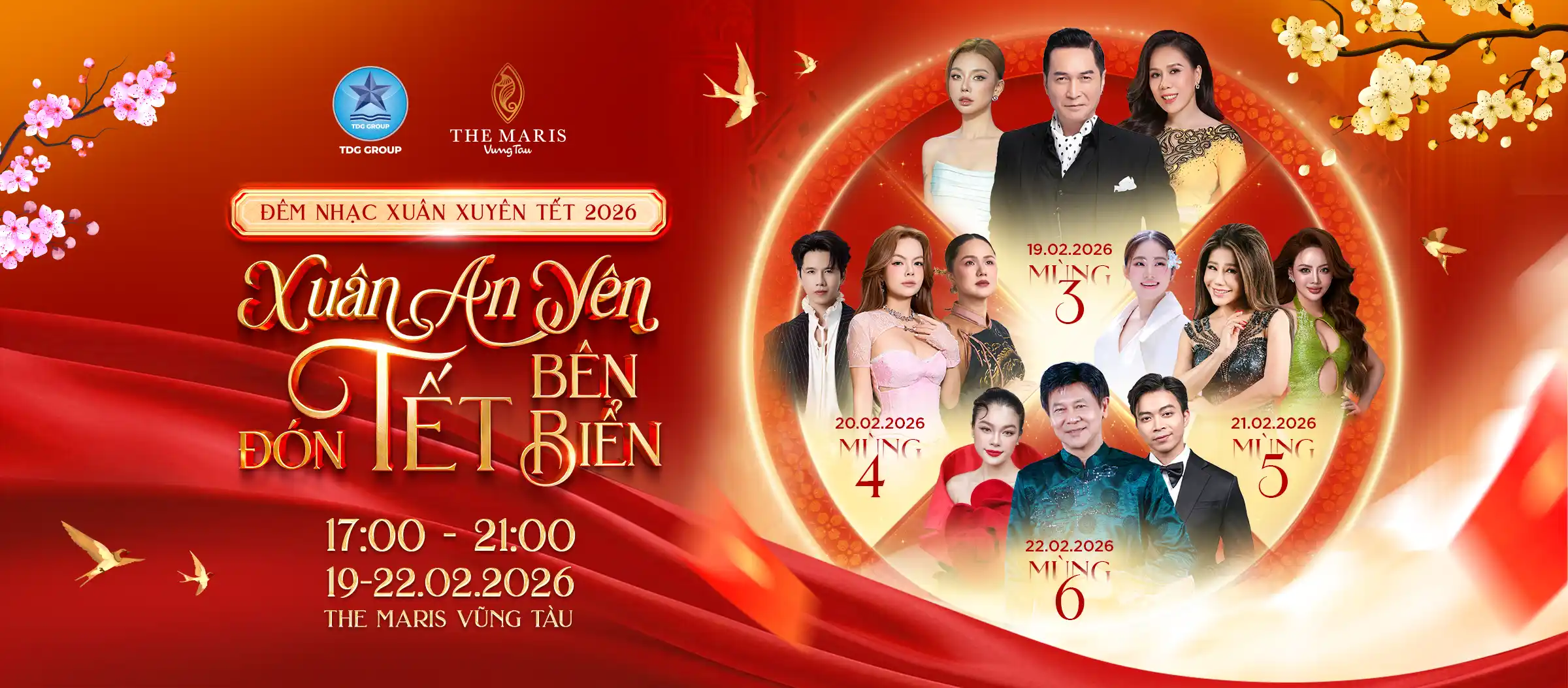 LÊN LỊCH “TRẨY HỘI” CÙNG CHUỖI ĐÊM NHẠC XUYÊN TẾT 2026 “XUÂN AN YÊN – ĐÓN TẾT BÊN BIỂN” TẠI THE MARIS VŨNG TÀU