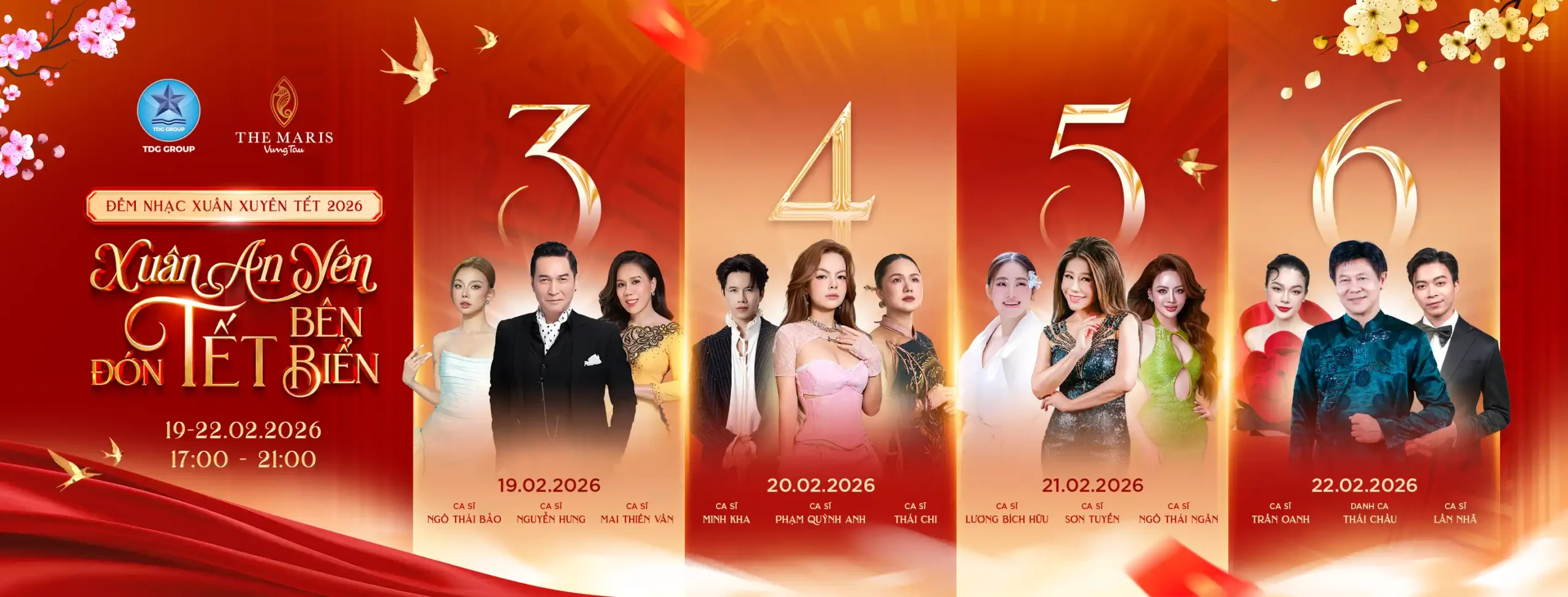 LÊN LỊCH “TRẨY HỘI” CÙNG CHUỖI ĐÊM NHẠC XUYÊN TẾT 2026 “XUÂN AN YÊN – ĐÓN TẾT BÊN BIỂN” TẠI THE MARIS VŨNG TÀU 20 2 CHUỖI ĐÊM NHẠC XUYÊN TẾT 2026 “XUÂN AN YÊN – ĐÓN TẾT BÊN BIỂN” TẠI THE MARIS VŨNG TÀU