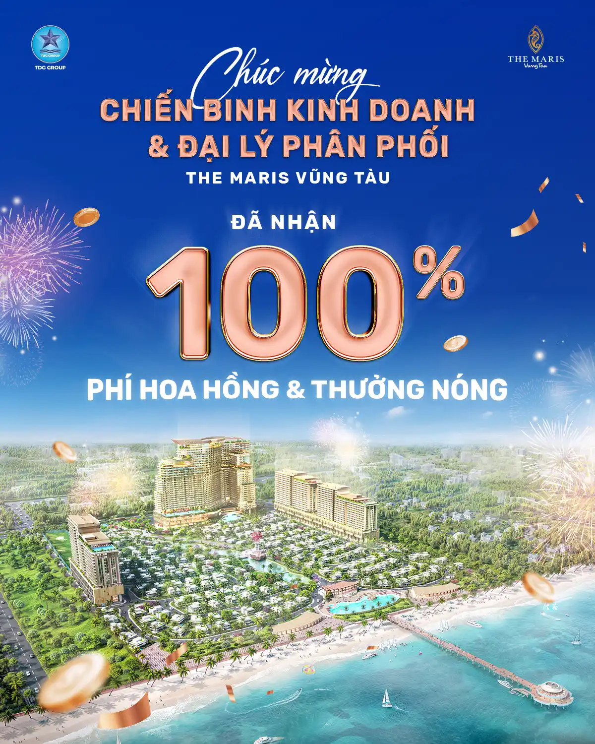 TDG Group hoàn tất chi trả hoa hồng và thưởng nóng dự án The Maris Vũng Tàu